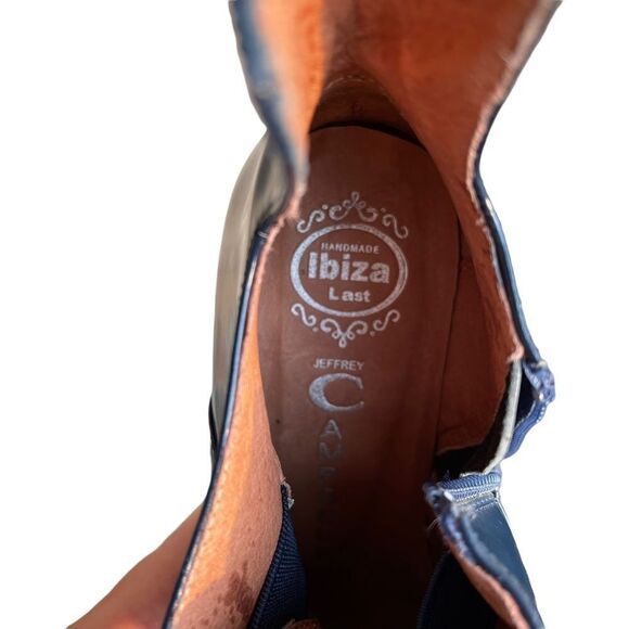 Jeffery Campbell Westerly Booties Blue Brushed Patent Leather Size 36.5 - Picture 6 of 8